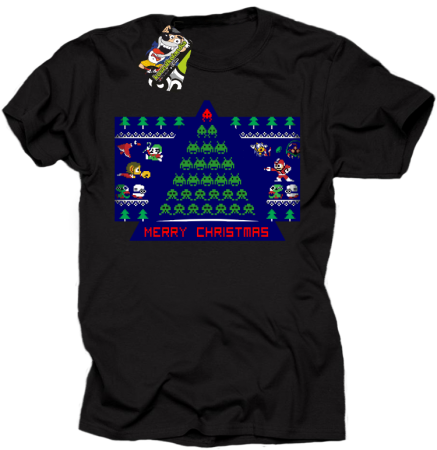 Merry Christmas Retro Games - koszulka męska świąteczna