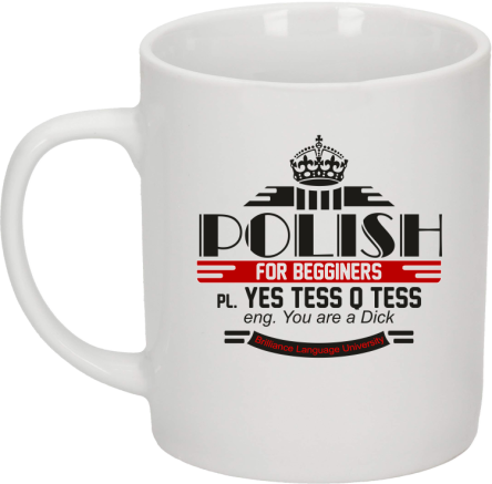Polish for begginers Yes Tess Q Tess - Kubek ceramiczny biały 