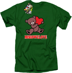 MISIOWELOVE - Koszulka męska zielony