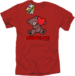 MISIOWELOVE - Koszulka męska czerwony