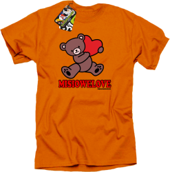MISIOWELOVE - Koszulka męska pomarańczowy