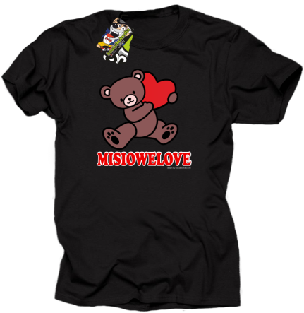 MISIOWELOVE - Koszulka męska czarny