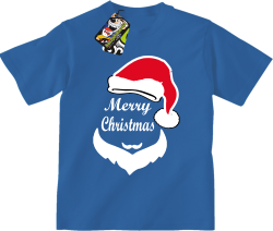 Merry Christmas Barber - Koszulka dziecięca niebieski