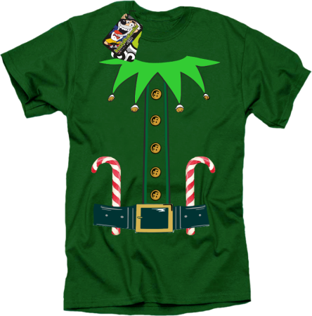 Christmas Elf Strój - koszulka męska świąteczna