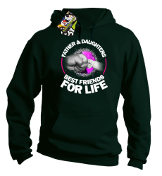Father and Daughters best friends for life - Bluza męska z KAPTUREM butelkowy