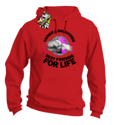 Father and Daughters best friends for life - Bluza męska z KAPTUREM red