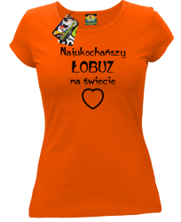 Najukochańszy łobuz na świecie - Koszulka damska pomarańczowy