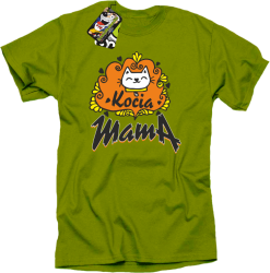 Kocia mama - Koszulka męska kiwi