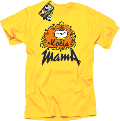 Kocia mama - Koszulka męska żółta