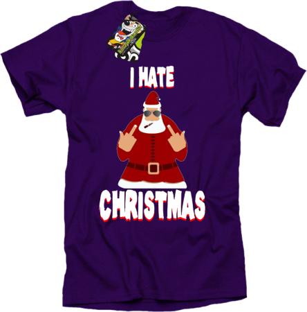 I hate Christmas Fu#k All Santa Claus - Koszulka męska