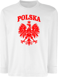 Polska - Longsleeve dziecięcy biały