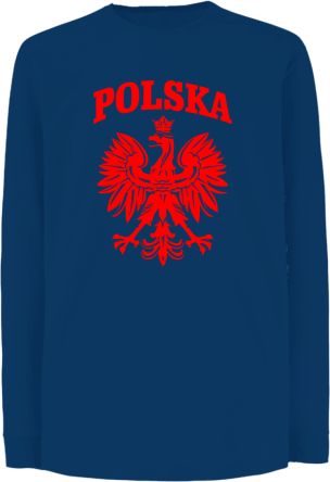 Polska - Longsleeve dziecięcy niebieski