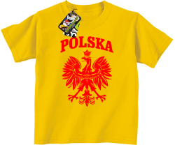 Polska - Koszulka dziecięca żółty