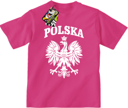 Polska - Koszulka dziecięca fuchsia