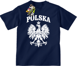 Polska - Koszulka dziecięca granat