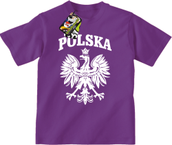 Polska - Koszulka dziecięca fiolet