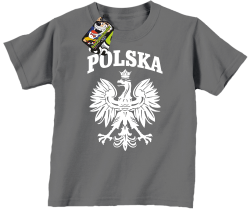 Polska - Koszulka dziecięca grafit