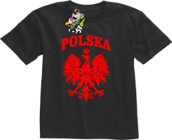 Polska - Koszulka dziecięca czarny