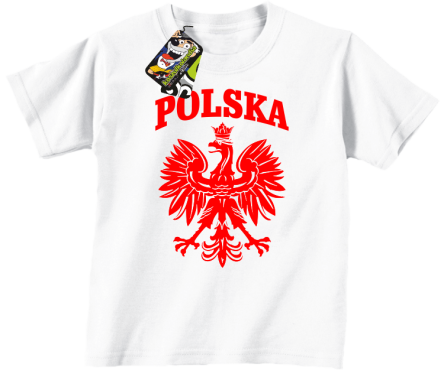 Polska - Koszulka dziecięca biała