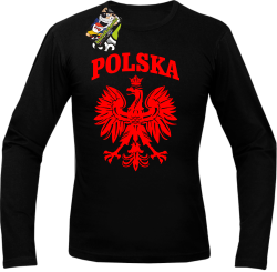 Polska - Longsleeve męski czarny