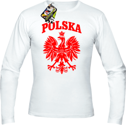 Polska - Longsleeve męski biały