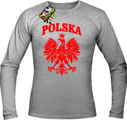 Polska - Longsleeve męski melanż