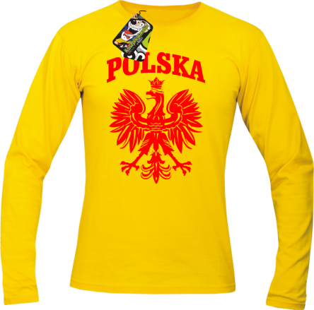 Polska - Longsleeve męski żółty