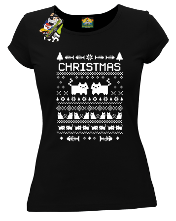 Christmas Vector - koszulka świąteczna damska