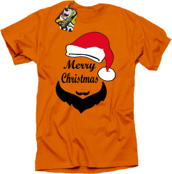 Merry Christmas Barber - Koszulka męska pomarańcz