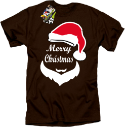 Merry Christmas Barber - Koszulka męska brąz
