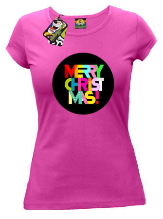 CHRISTMAS Modern Art - koszulka świąteczna damska