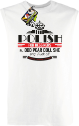 Polish for begginers Odd Pear Doll She - Bezrękawnik męski biały 