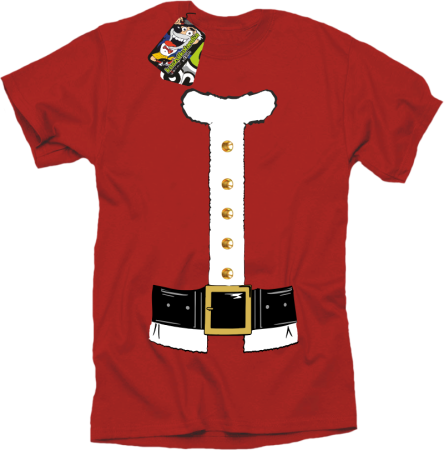 Christmas MIKOŁAJOWY strój z pasem - koszulka męska świąteczna
