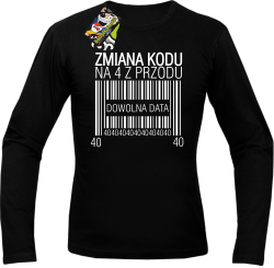 Zmiana Kodu na 40 z przodu - Longsleeve męski czarny 