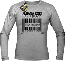 Zmiana Kodu na 40 z przodu - Longsleeve męski melanż 