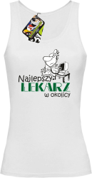 Najlepszy lekarz w okolicy - Top damski biały 