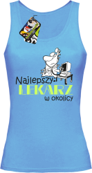 Najlepszy lekarz w okolicy - Top damski błękit 