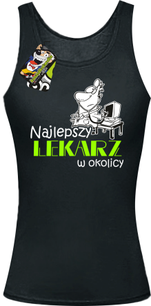 Najlepszy lekarz w okolicy - Top damski czarny 