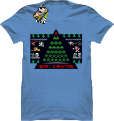 Merry Christmas Retro Games BŁĘKITNA