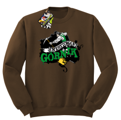 Emerytowany Górnik Zielony - Bluza męska STANDARD brąz