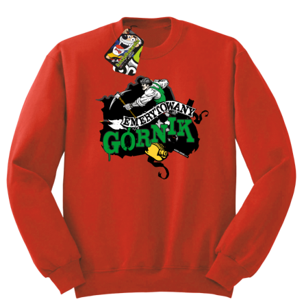 Emerytowany Górnik Zielony - Bluza męska STANDARD czerwona
