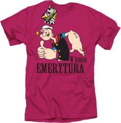 POPEYE w Końcu emerytura - Koszulka męska  fuchsia 