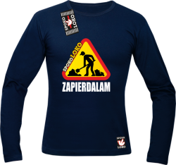 ZAPIERDALAM ZNAK  -  Longsleeve męski granat