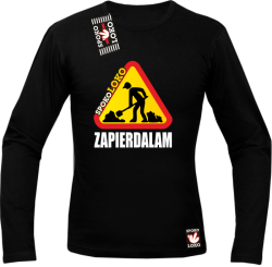 ZAPIERDALAM ZNAK  -  Longsleeve męski czarny