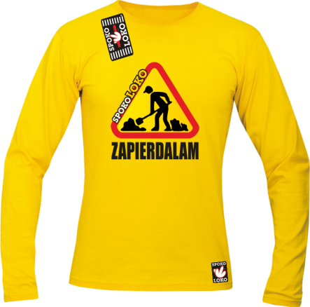 ZAPIERDALAM ZNAK  -  Longsleeve męski żółty