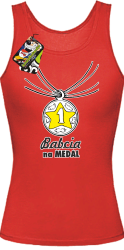 Babcia na medal - Top damski czerwony 