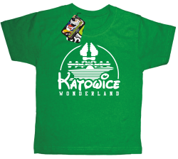 Katowice wonderland - Koszulka dziecięca zielona 