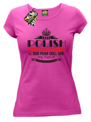 Polish for begginers Odd Pear Doll She - Koszulka damska fuchsia