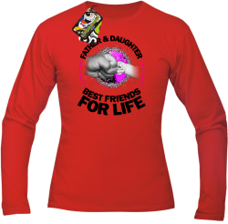 Father & daughter best friends for life - Longsleeve męski  red