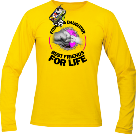 Father & daughter best friends for life - Longsleeve męski  żółty